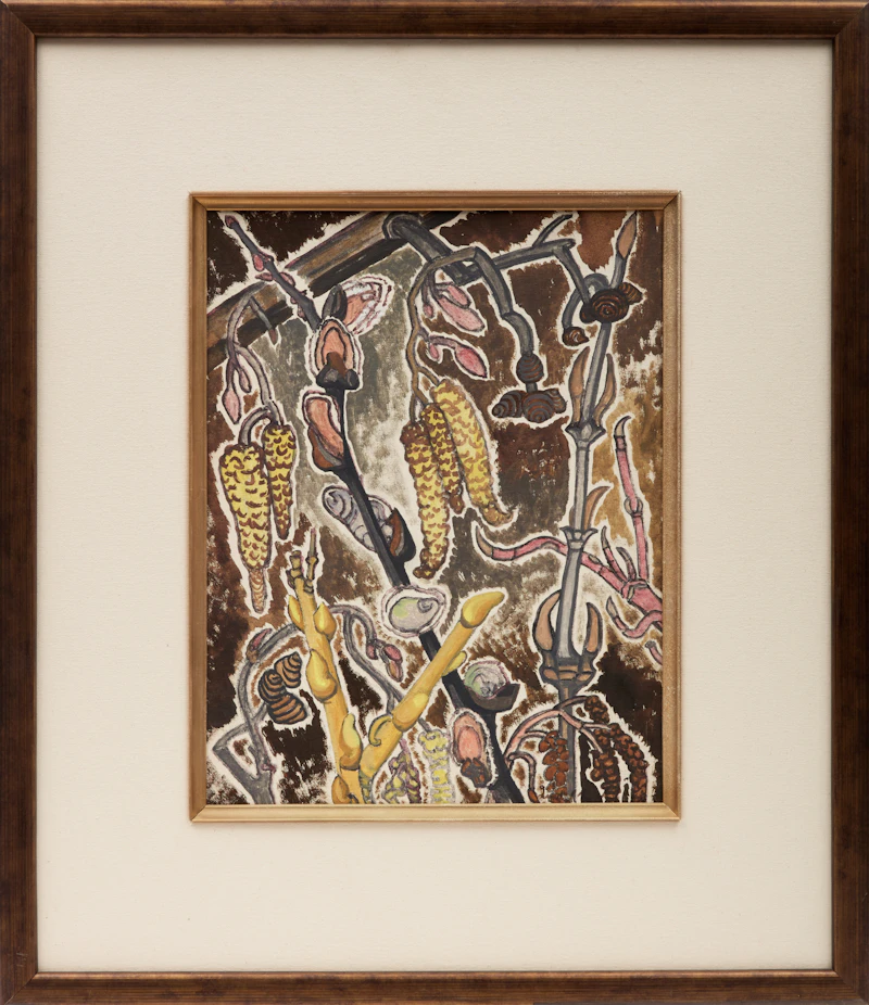 Isabel McLaughlin, Catkins, oil on canvas board, 1960 - view 2