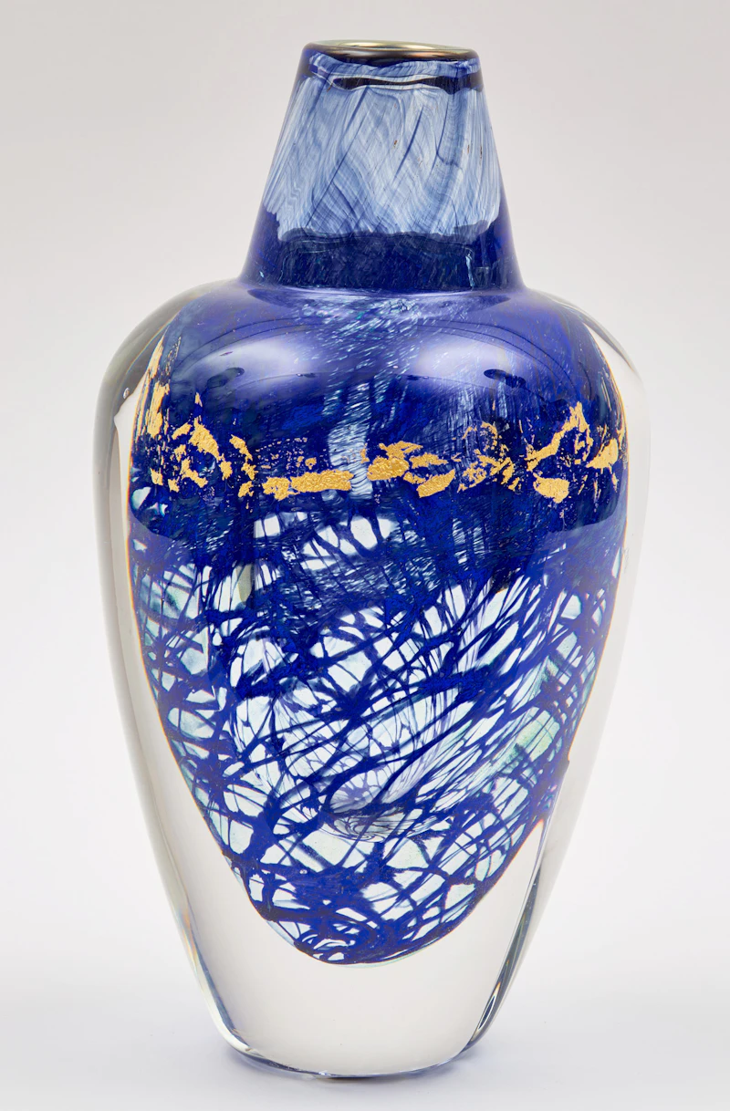 Toan Klein, Untitled (Blue and Gold), coloured glass - view 2
