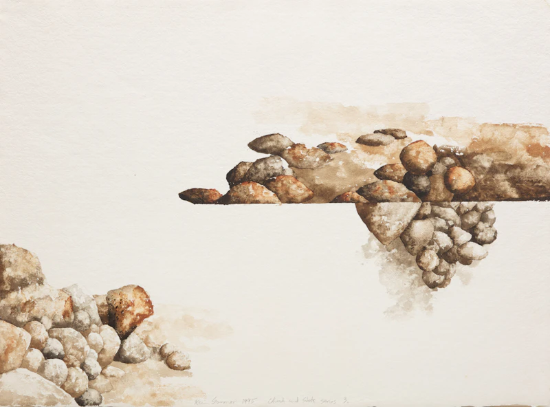 Kevin Sonmor, The Migration 4; Church and State Series 3; Interior Exterior Series 2", three water-based media works on paper - view 5