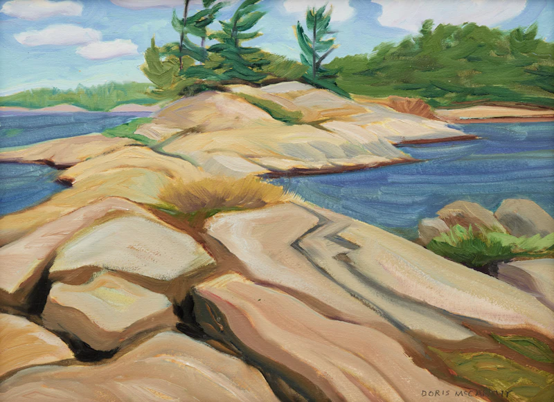 Doris Jean McCarthy, Pleasant Island, Georgian Bay, oil on panel