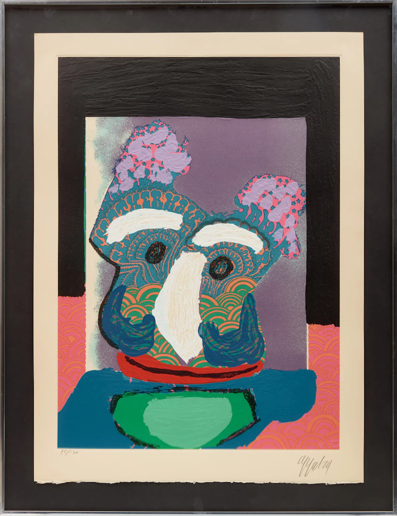 Karel Appel, From the Bedized Pudding Canadian Suite, mixed media print - view 2