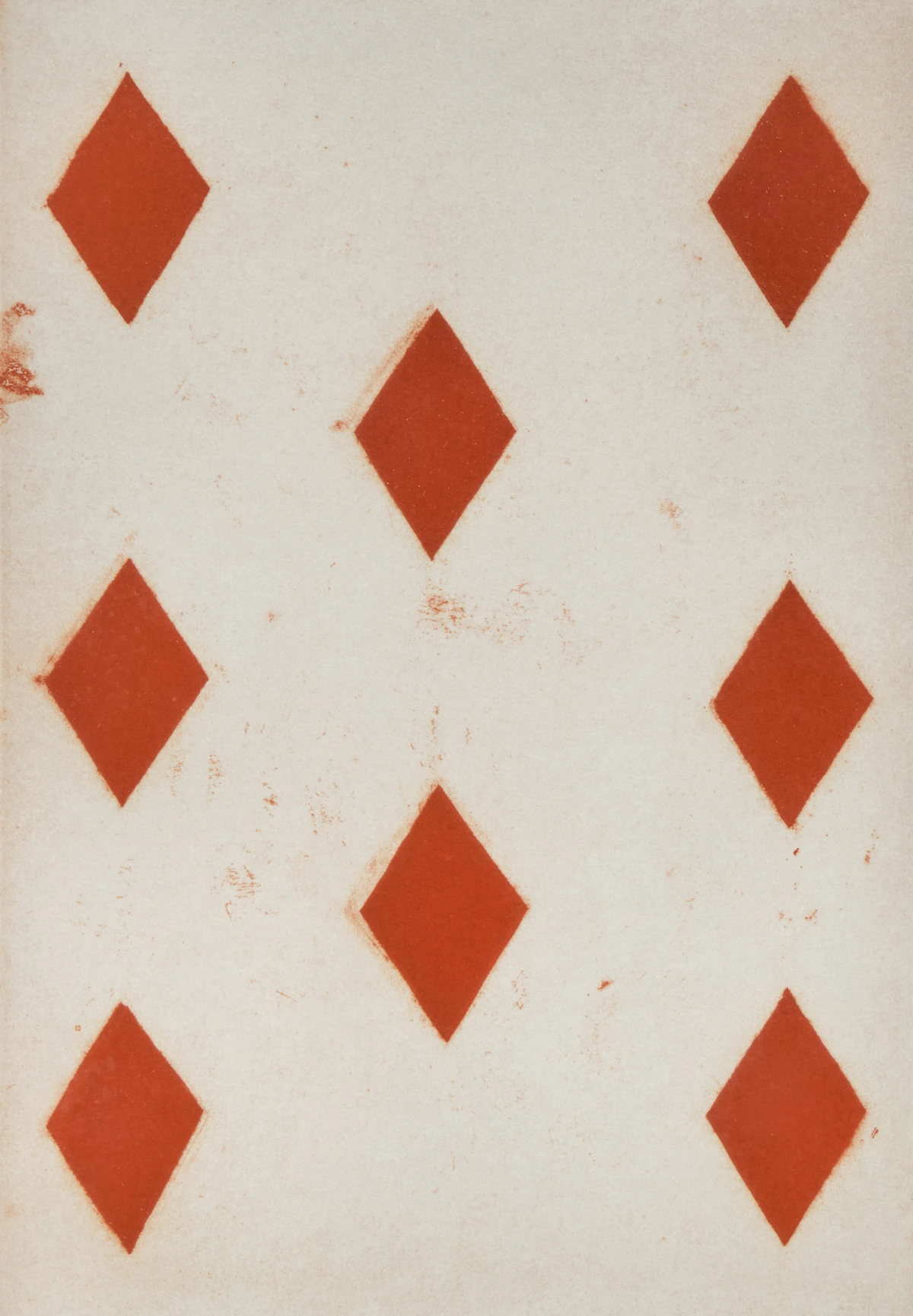 Donald Sultan, Eight of Diamonds (From the Playing Cards Suite), colour aquatint
