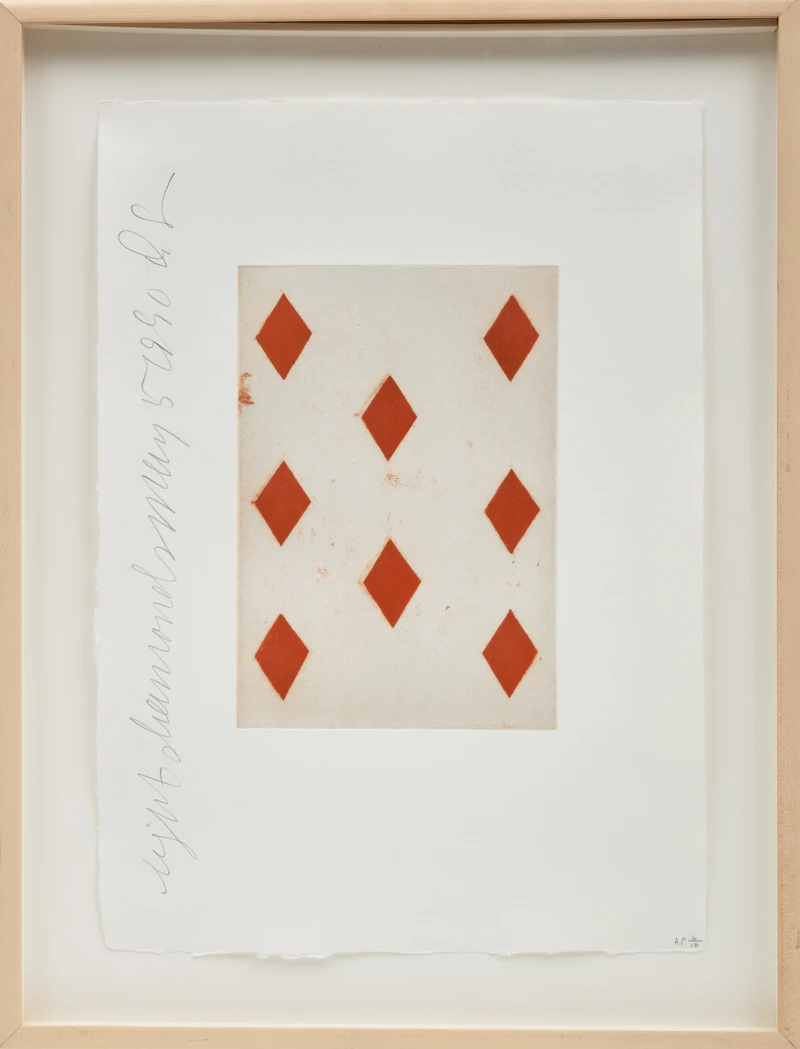 Donald Sultan, Eight of Diamonds (From the Playing Cards Suite), colour aquatint - view 2