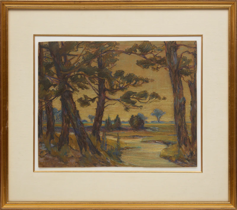 Florence Helena McGillivray, River Landscape, pastel - view 2