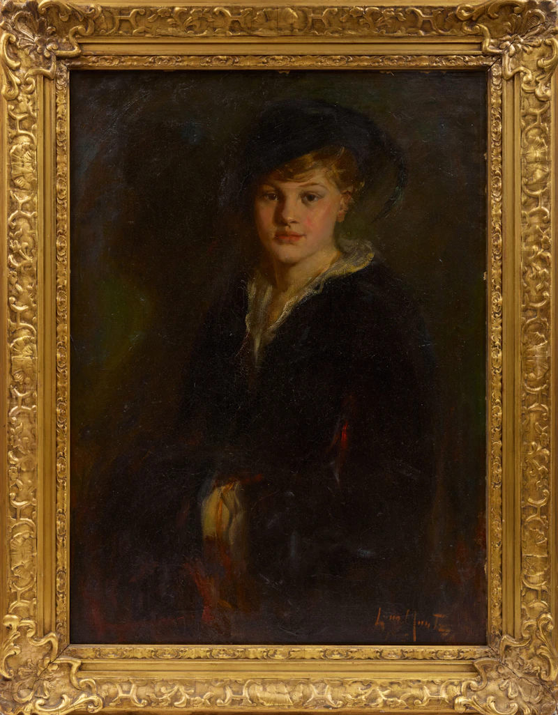 Laura Adeline Muntz Lyall, Child, oil on canvas - view 2