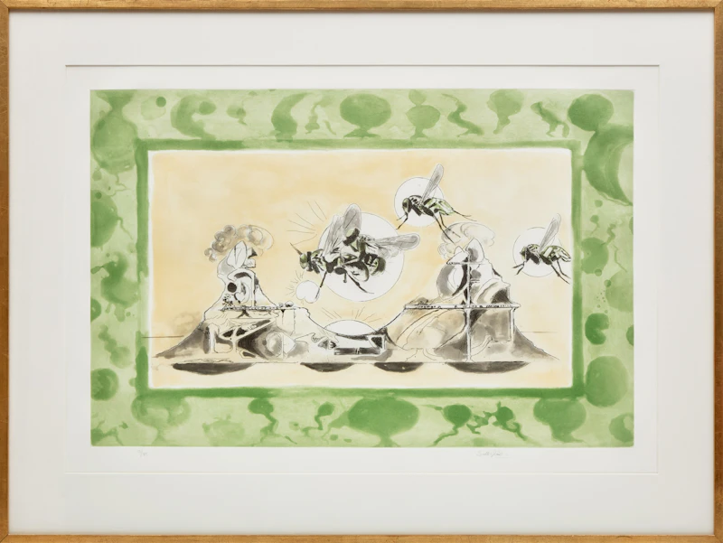 Graham Vivian Sutherland, The Fly (from Apollinaire. Le Bestiaire ou Cortège d'Orphée), colour etching with aquatint - view 2