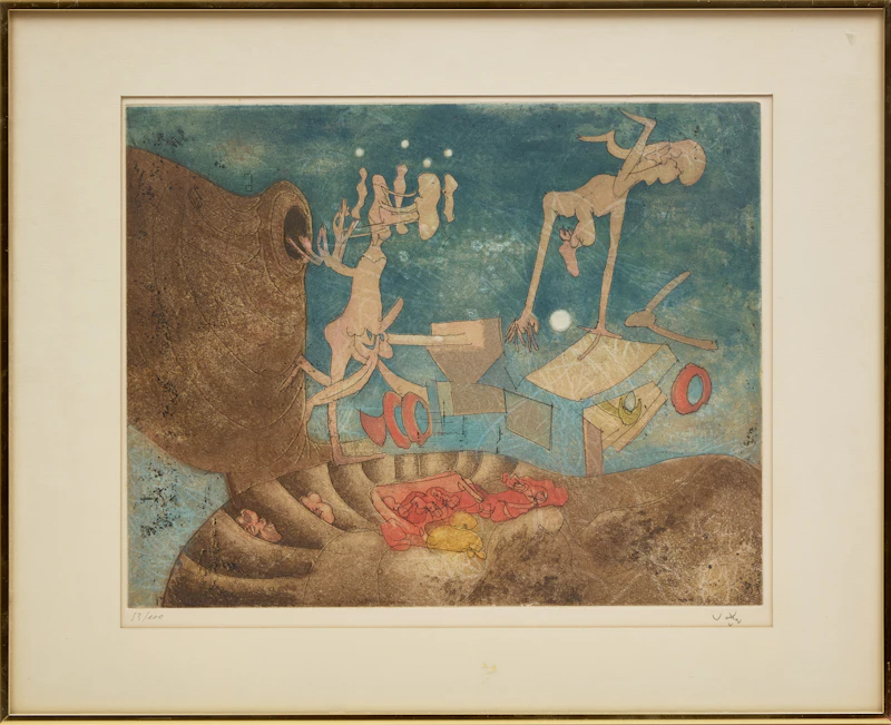 Roberto Matta, Sexplication Suffisante, colour etching with aquatint, 1972 - view 2