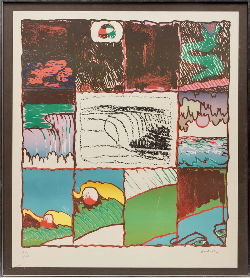 Pierre Alechinsky, One Stone, Two Passes, colour lithograph - view 2