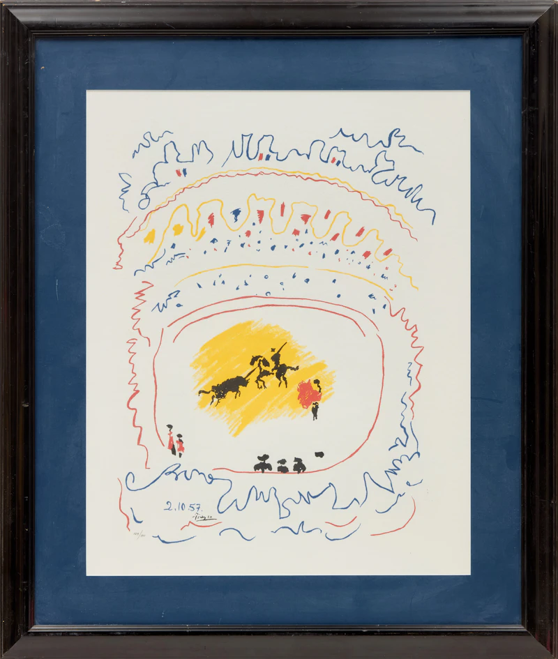 After Pablo Picasso, The Little Bull Fight, colour lithograph, 1957 - view 2