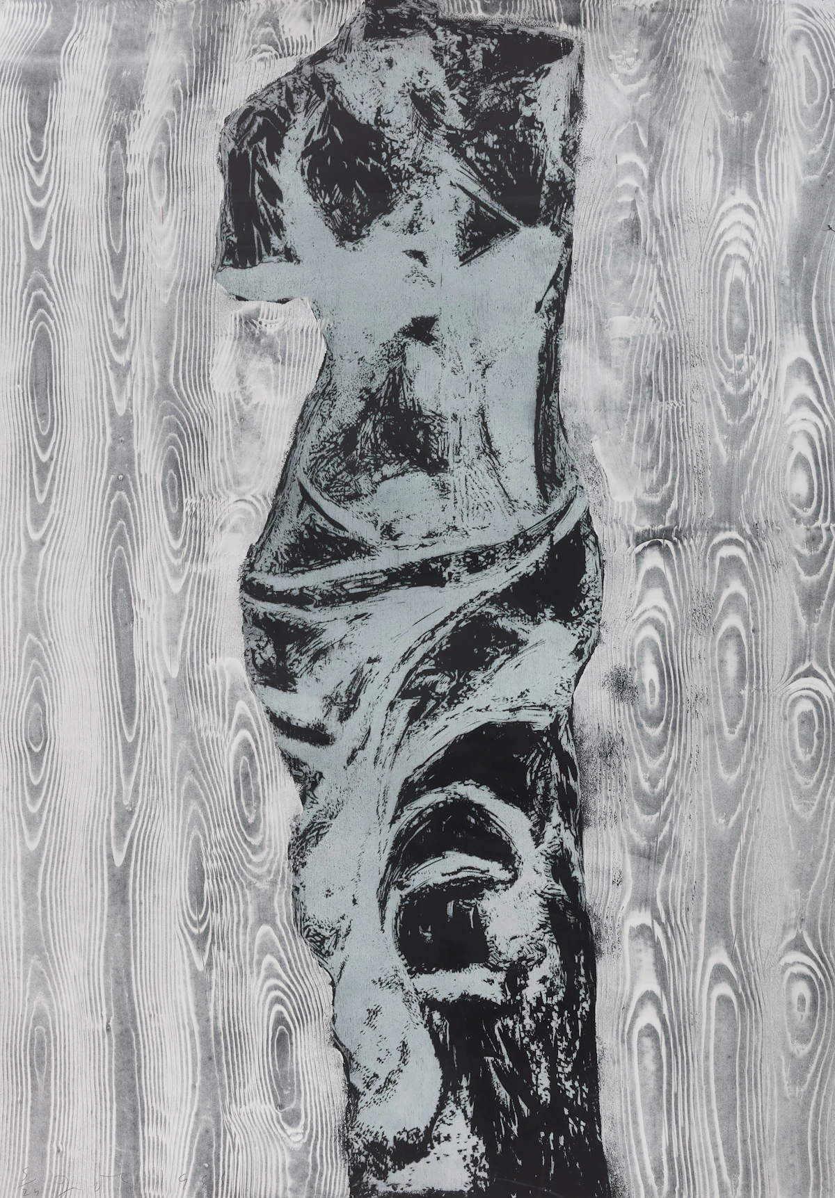 Jim Dine, Nine Views of Winter V, mixed media print