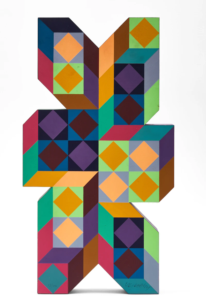 Victor Vasarely, Ter-A, painted wood - view 4