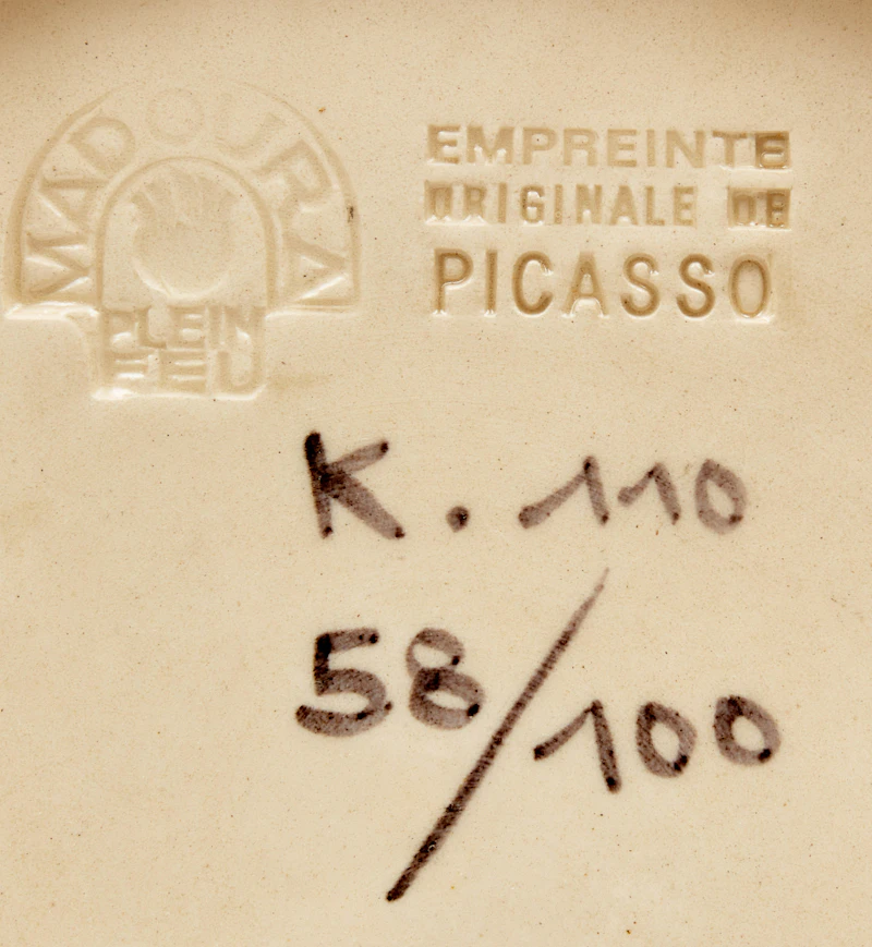 Pablo Picasso, Visage patiné (A.R. 441), painted ceramic - view 3