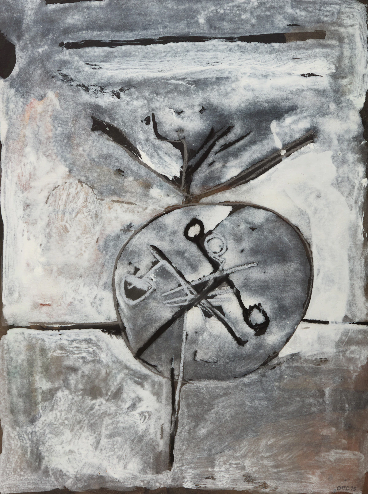 Otto Donald Rogers, Idea Reflected on Object, acrylic on paper laid down on board, 1975