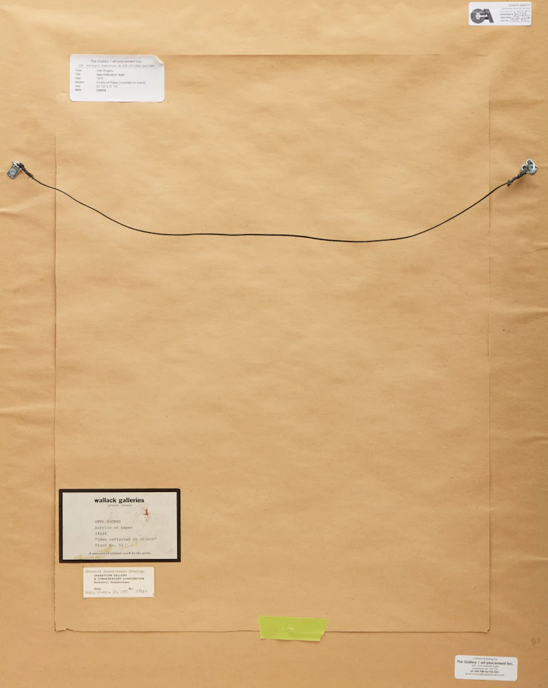 Otto Donald Rogers, Idea Reflected on Object, acrylic on paper laid down on board, 1975 - view 3