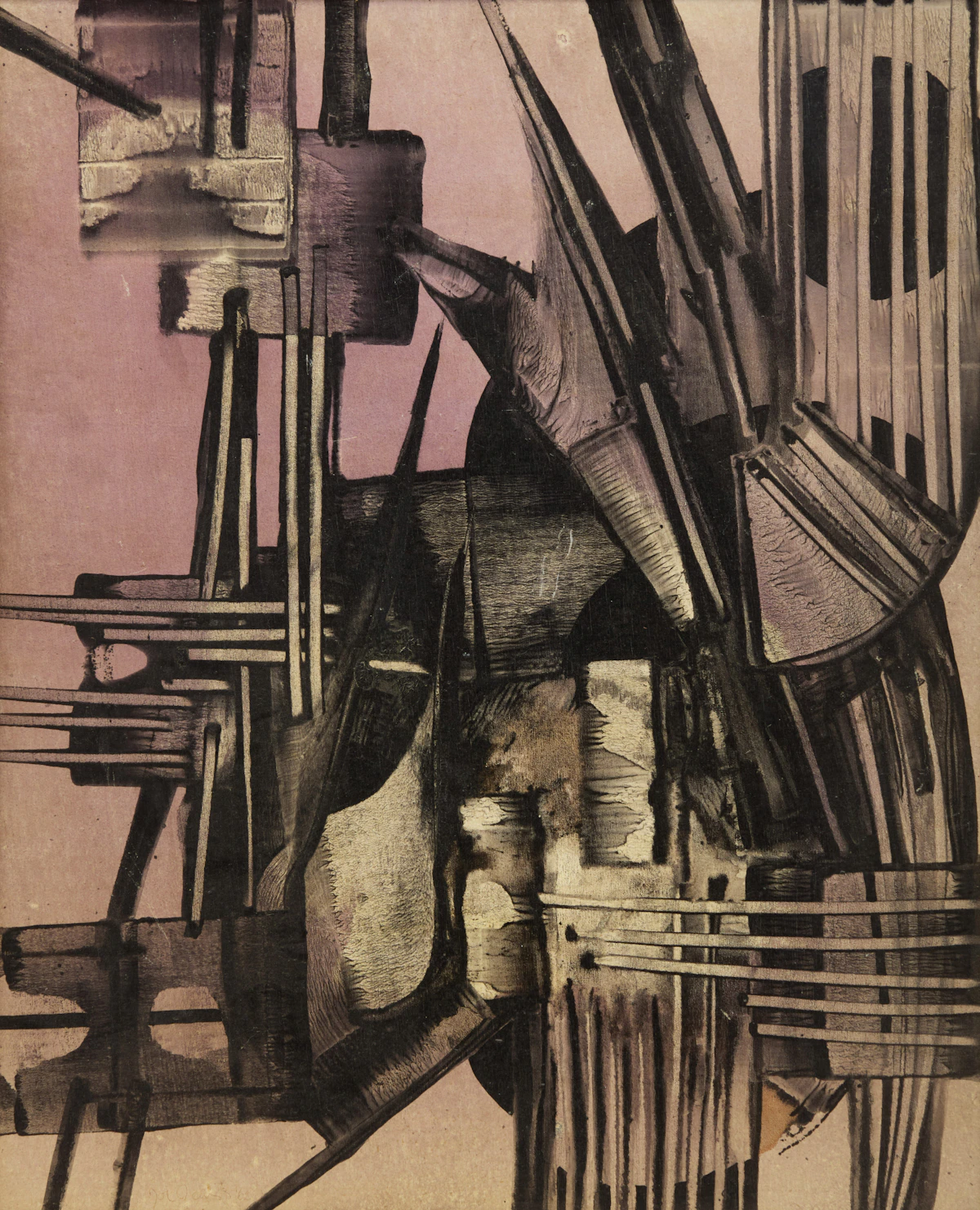 Jan Menses, Untitled #14, mixed media on board, 1962