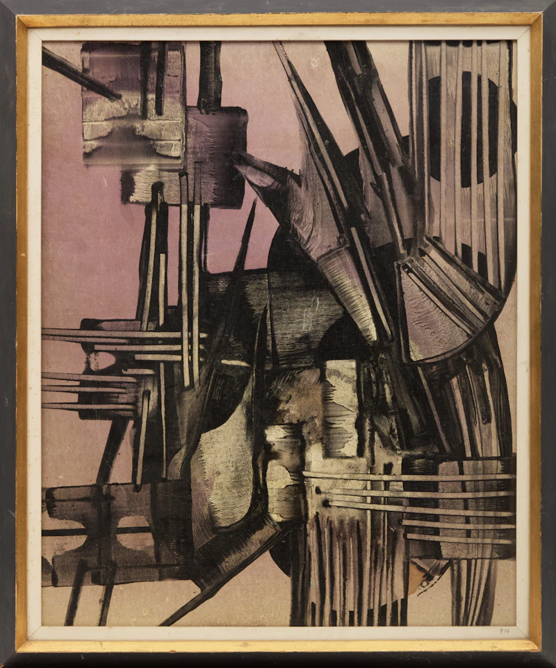 Jan Menses, Untitled #14, mixed media on board, 1962 - view 2