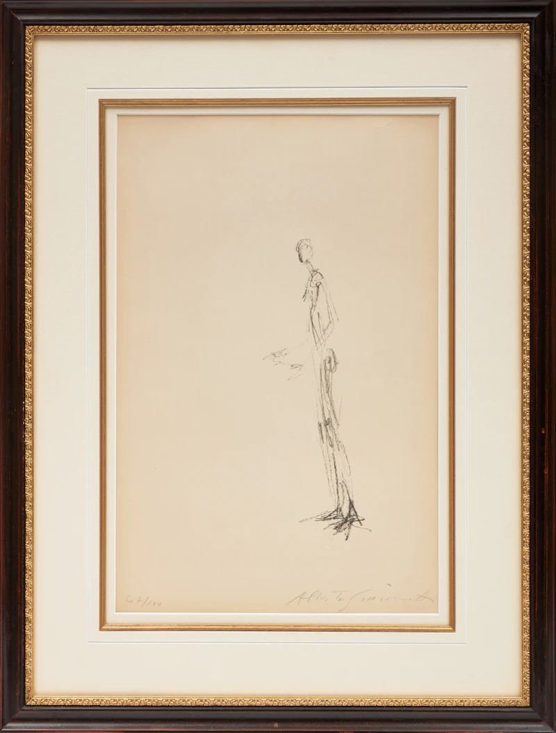 Alberto Giacometti, Homme debout, colour lithograph on paper, 1957 - view 2