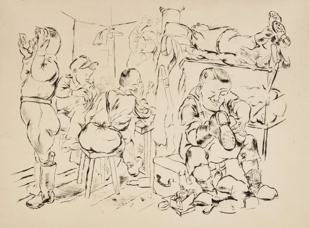 George Grosz, End of a Perfect Day, etching with drypoint