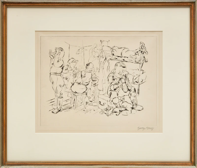 George Grosz, End of a Perfect Day, etching with drypoint - view 2
