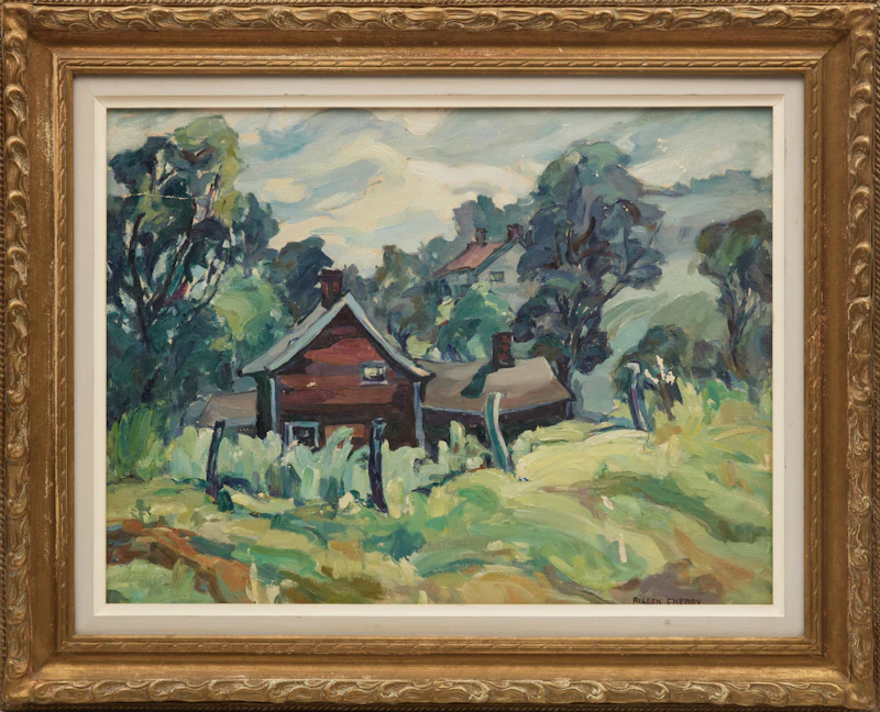 Aileen Alma Cherry, Summer Landscape with House, oil on canvas - view 2