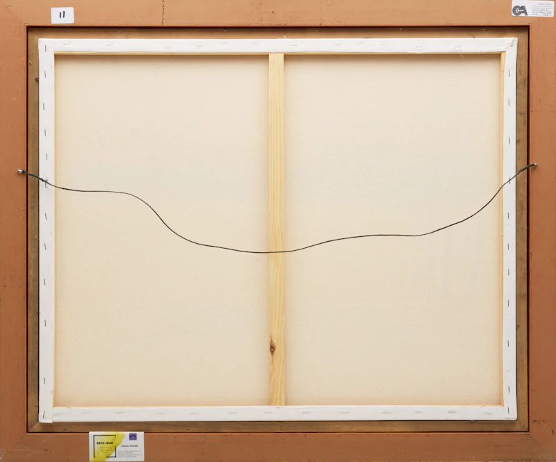 Allen Sapp, Untitled (Hockey), acrylic on canvas - view 3