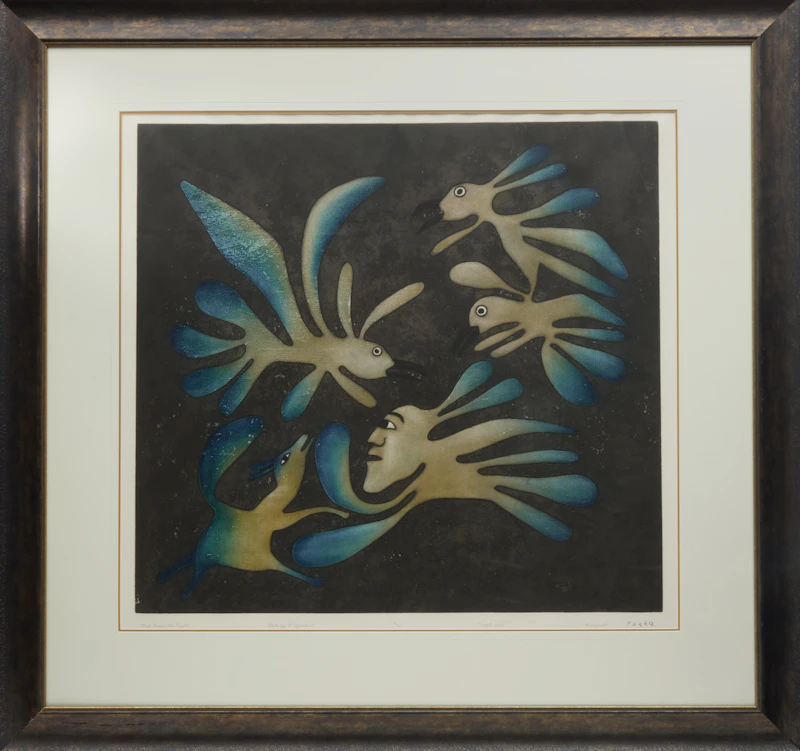Kenojuak Ashevak, Out from the Night, etching and aquatint, 2000 - view 2