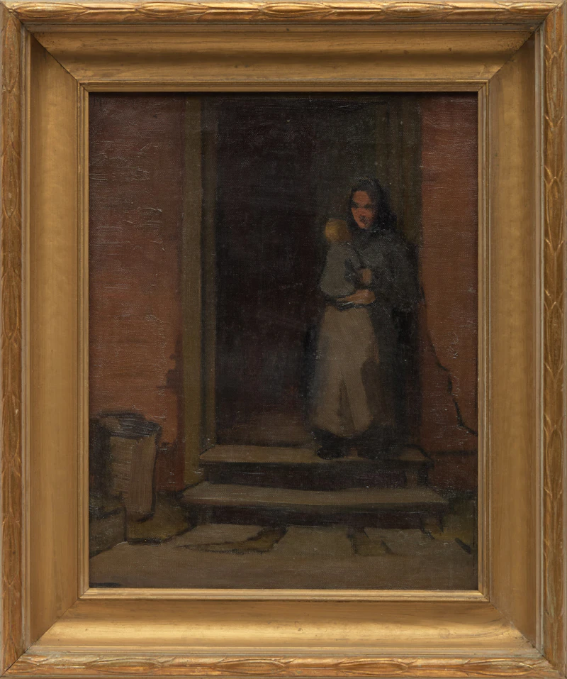 Marion Long, Woman and Child, oil on canvas - view 2