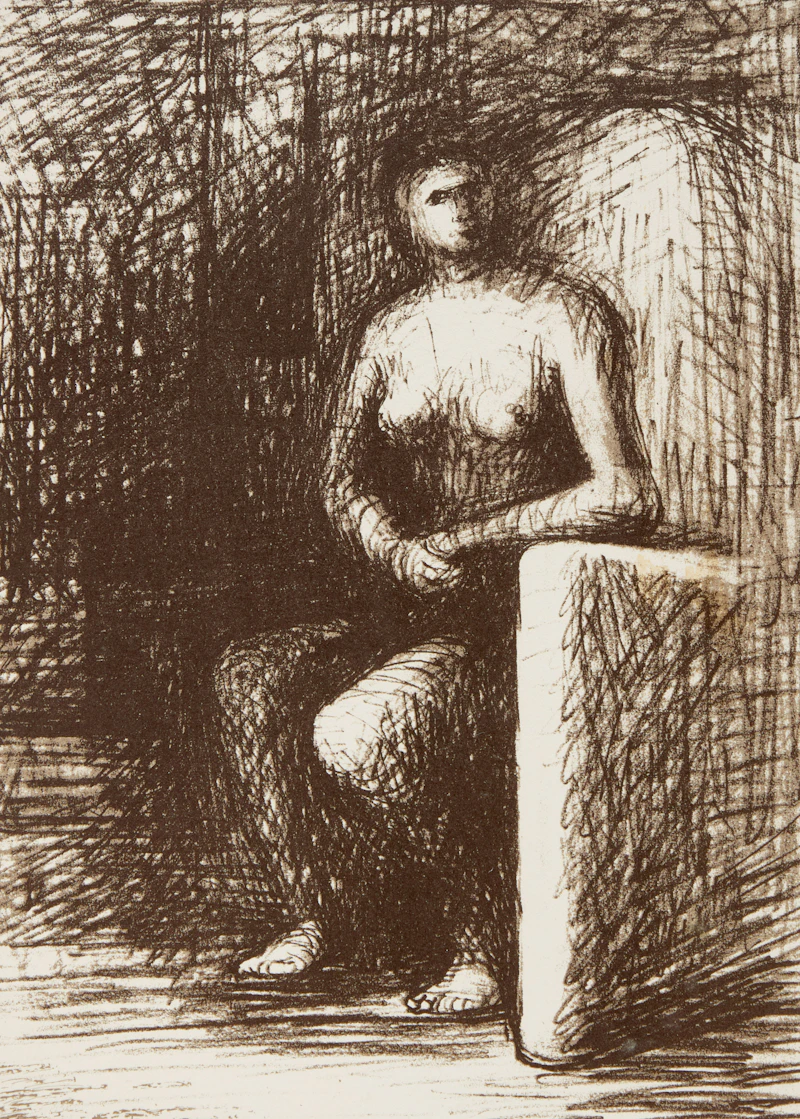 Seated Figure III: Dark Room by Henry Moore