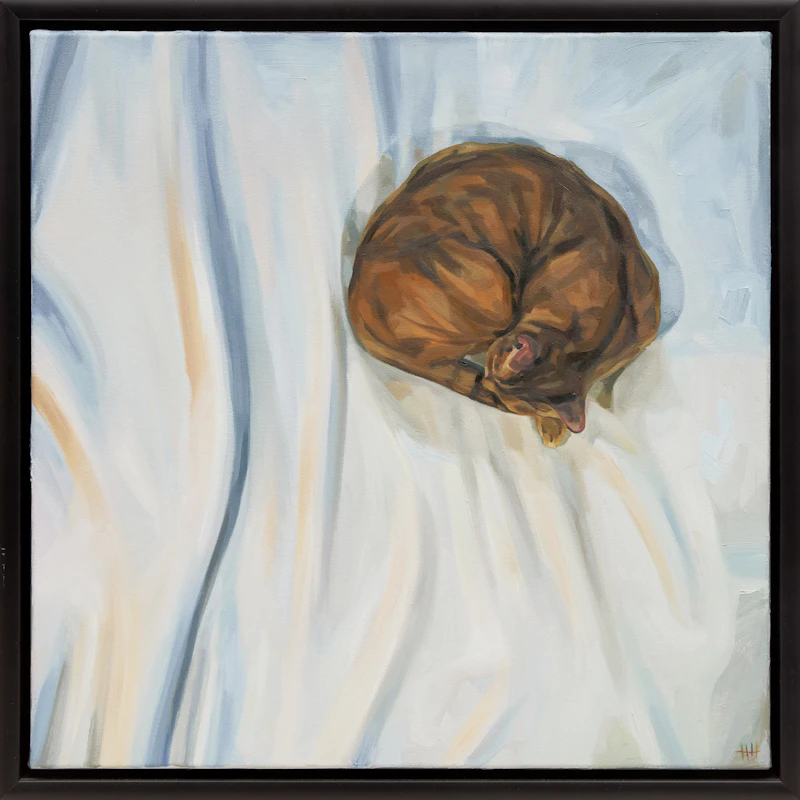 Heather Horton, Sleeping Cat, oil on canvas - view 2
