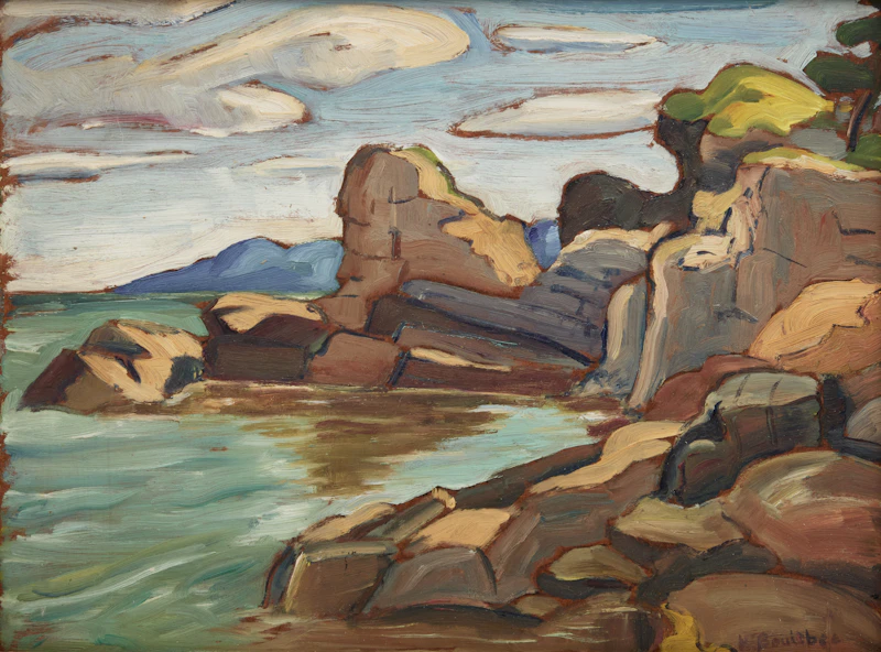 Rocks and Water Near La Malbaie by Hesill Boultbee