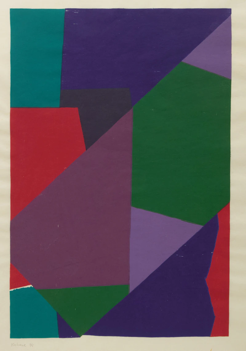 Anne Kahane, Woodblock #26; Woodblock #39, 2 woodcut prints