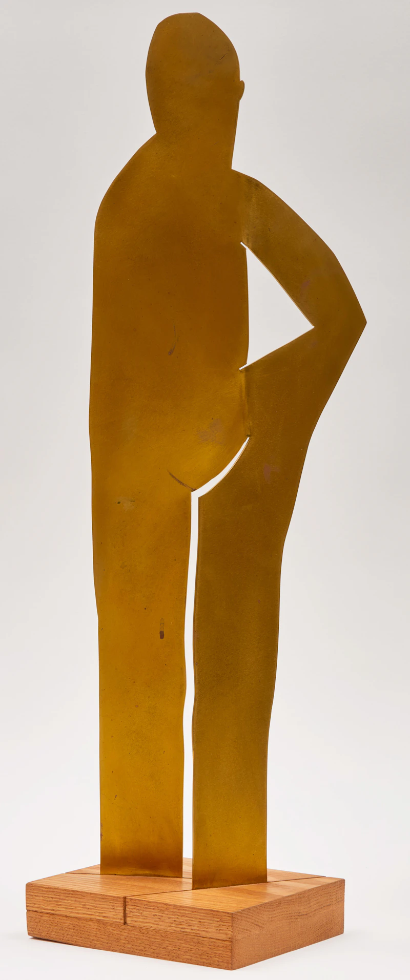 Anne Kahane, Abstract Form; Abstracted Figure, two welded brass sculptures, 1977 - view 3