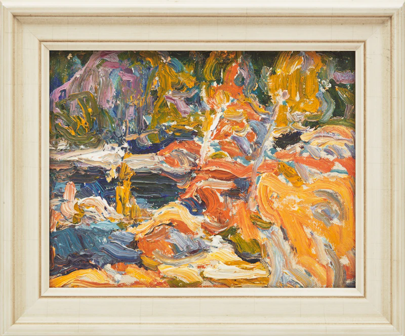 George Paginton, Lake in the Woods, circa 1969, oil on canvas board - view 2
