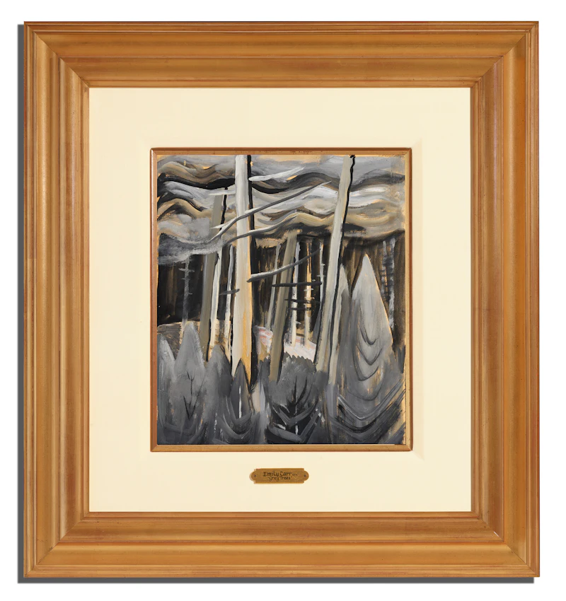 Emily Carr, Grey Trees, oil on paper, circa 1930 - view 2