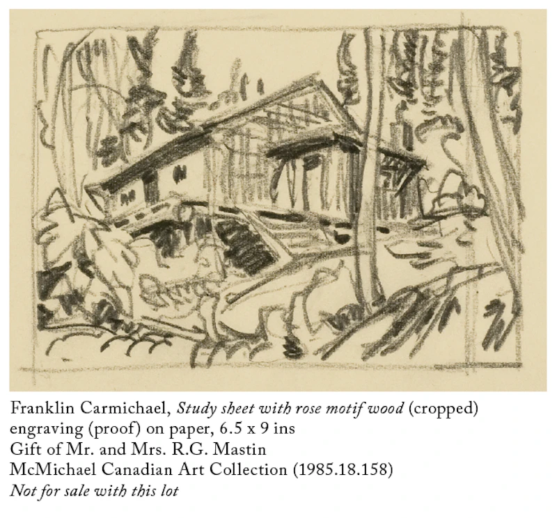 Franklin Carmichael, The Carmichael Family Cottage, oil on pressed paperboard, after 1935 - view 5