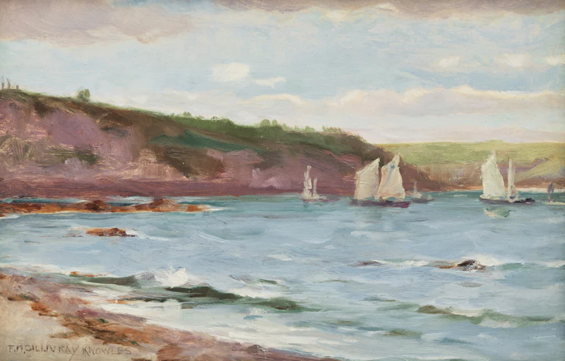 Coastal Scene with Sailboats by Farquhar McGillivray Strachan Knowles