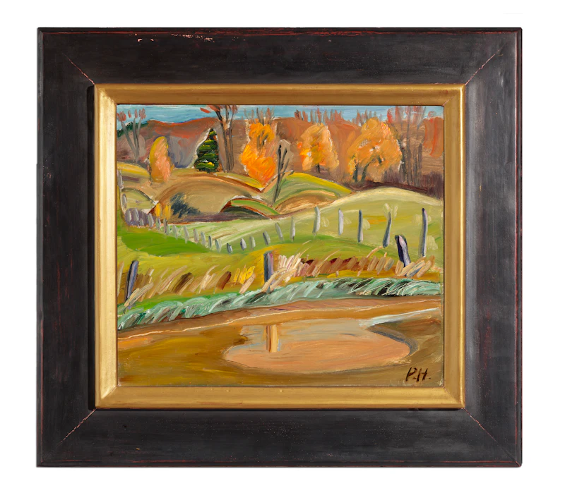 Efa Prudence Heward, Near Cowansville, Quebec, 1944, oil on panel - view 2