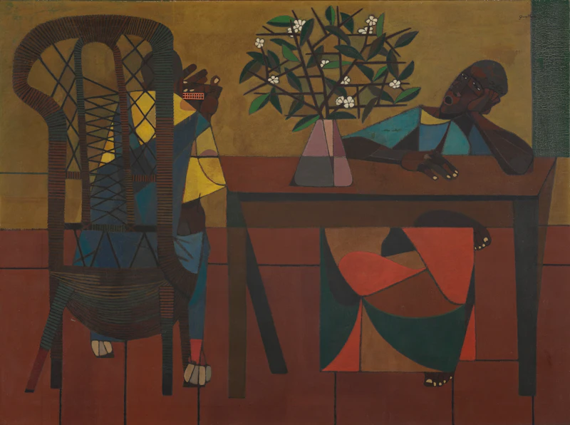 Tree Flowers and Mouth Organ Music by Robert Gwathmey
