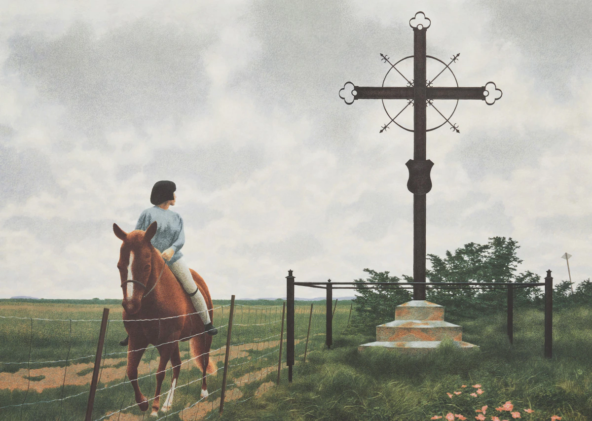 David Alexander Colville, French Cross, photolithographic reproduction