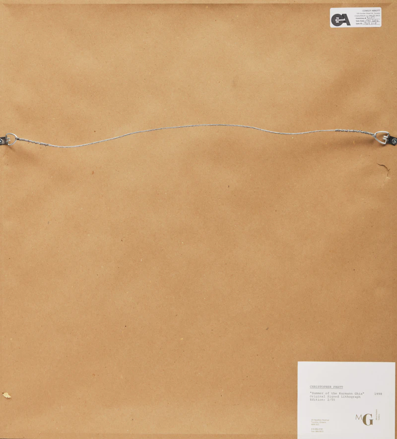 Christopher Pratt, Summer of the Karmann Ghia, colour lithograph, 1998 - view 3