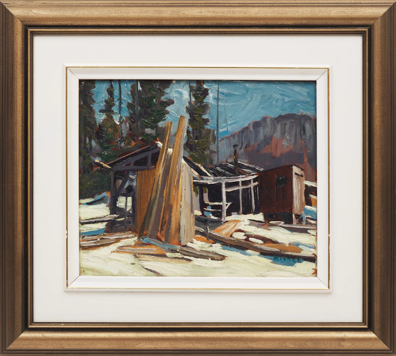 Lawrence Nickle, Le moulin d'Armand Duval, oil on board - view 2