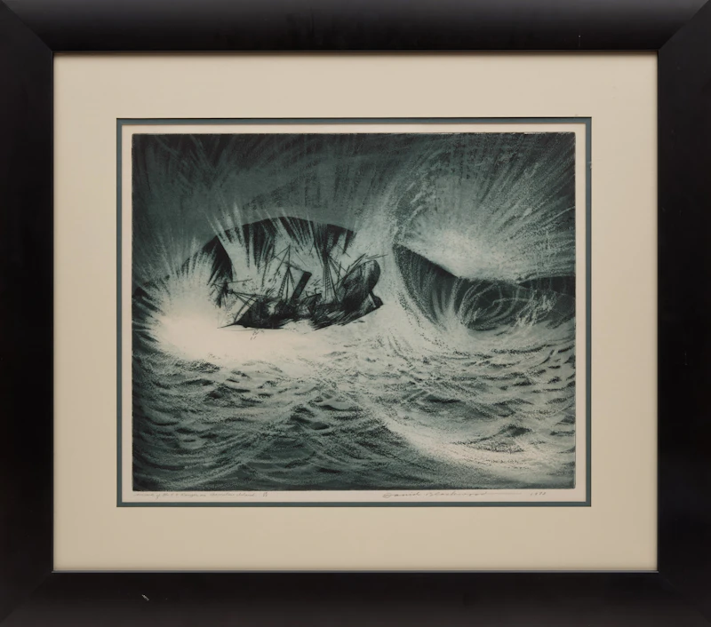 David Lloyd Blackwood, Wreck of the S.S. Ranger on Baccalieu Island, etching and aquatint, 1973 - view 2