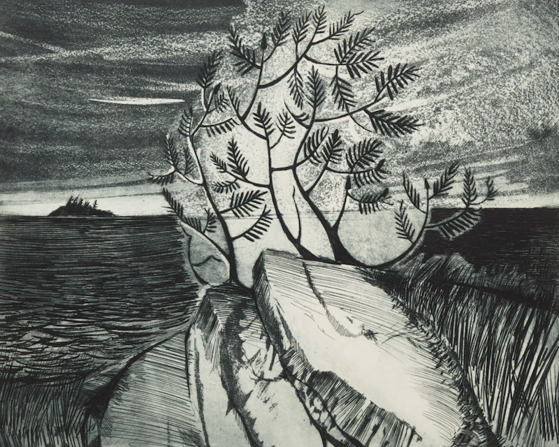 David Lloyd Blackwood, Towards the Open, etching and aquatint
