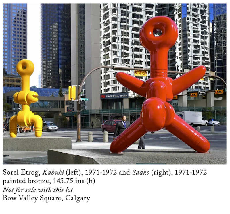 Sorel Etrog, Kabuki, painted bronze, circa 1971 - view 6