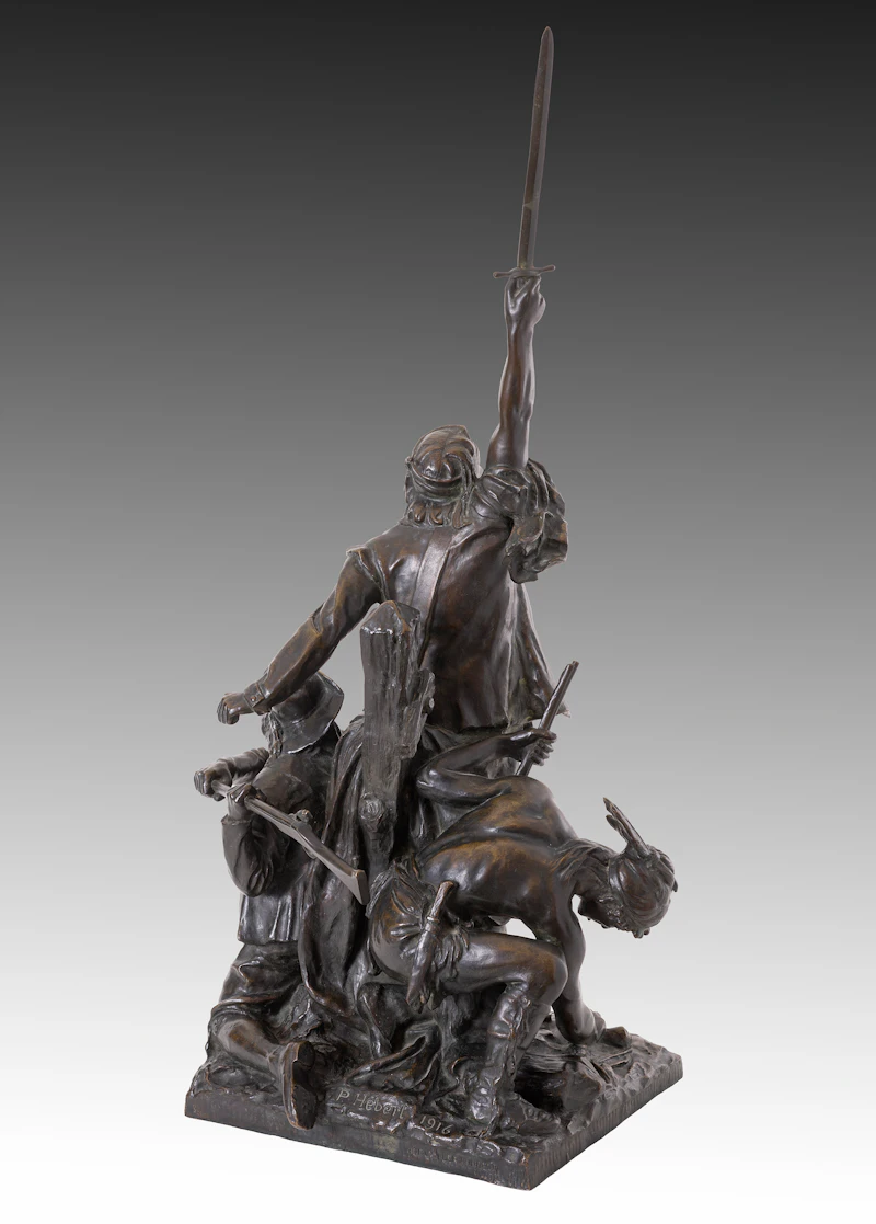 Louis-Philippe Hébert, Dollard des Ormeaux, bronze, 1916 - view 3