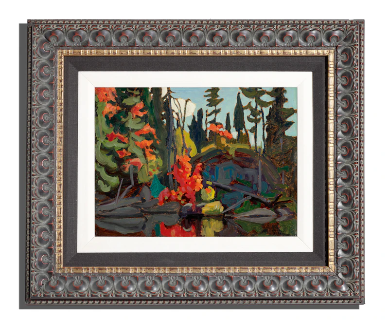 Lawren Stewart Harris, Maple Bushes, oil on panel, circa 1920 - view 2