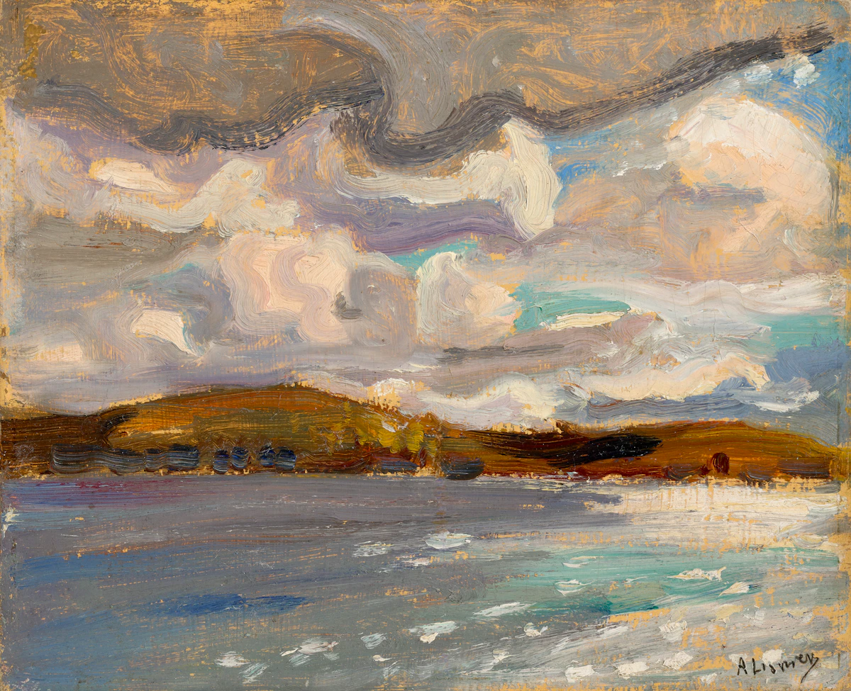 Arthur Lismer, Shoreline, Georgian Bay, oil on board, 1928