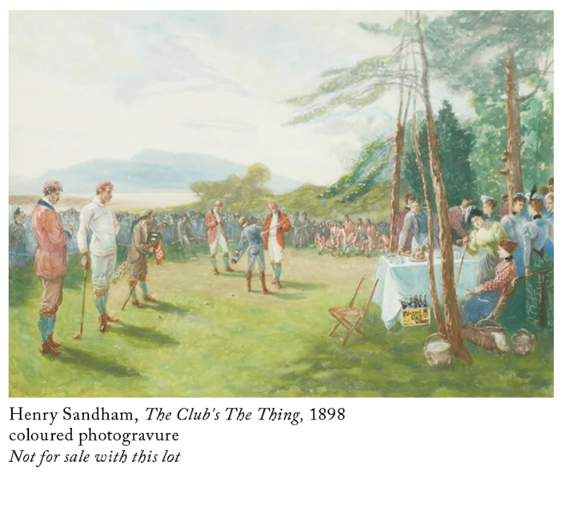 Henry Sandham, Golf—Canadian Club (The Club's The Thing), watercolour on paper, 1898 - view 5