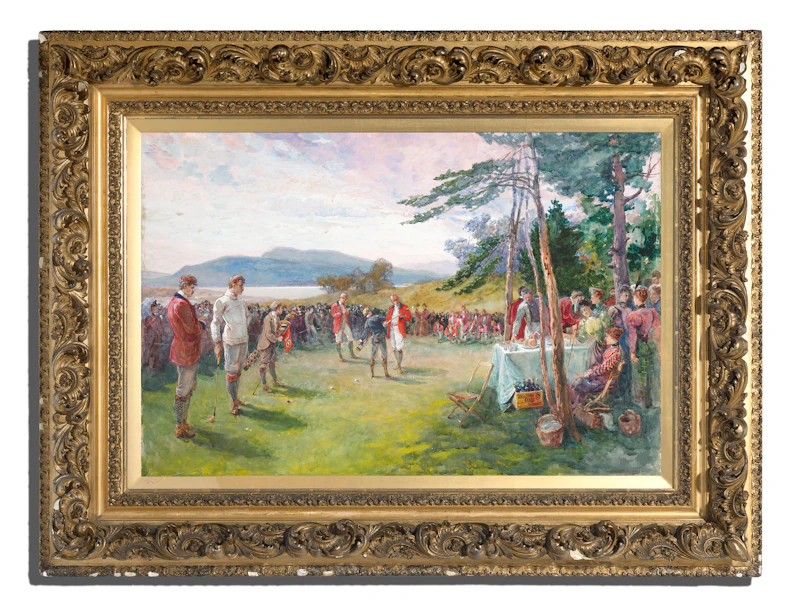Henry Sandham, Golf—Canadian Club (The Club's The Thing), watercolour on paper, 1898 - view 2