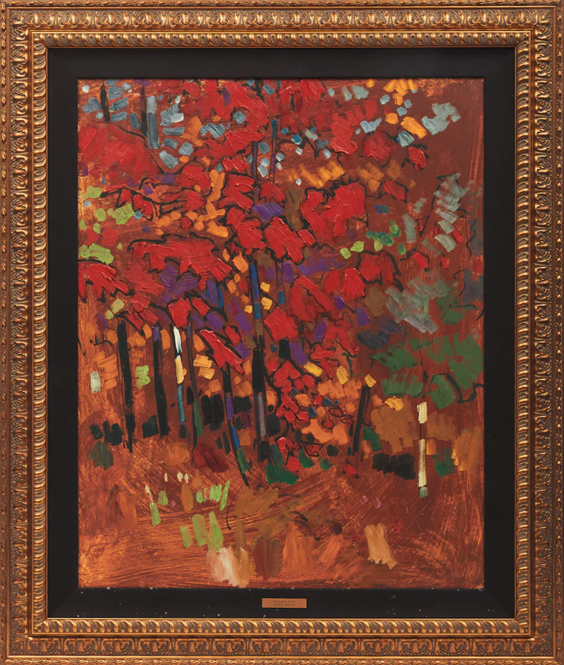 Arthur Shilling, Autumn Red, oil on masonite - view 2